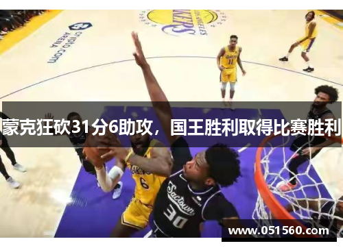 蒙克狂砍31分6助攻，国王胜利取得比赛胜利